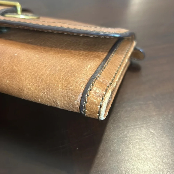 Fossil Vintage Leather Clutch Tan Billfold Card Wallet - Picture 16 of 16